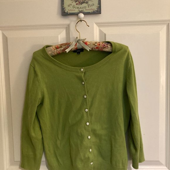 Talbots Sweaters - Lime green Talbot's cardigan small